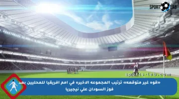 «قوة غير متوقعة» ترتيب المجموعة الأخيرة في أمم إفريقيا للمحليين بعد فوز السودان على نيجيريا